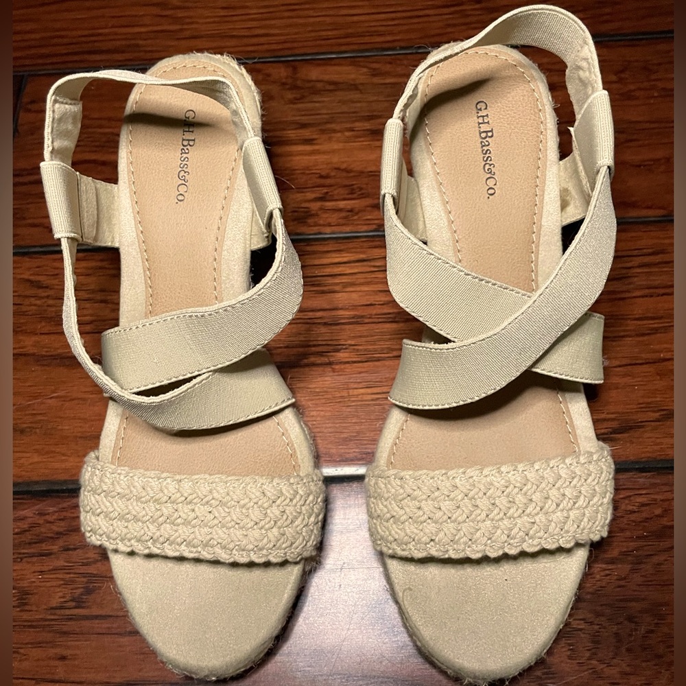 G.H. Bass & Co. Macrame Wedge Sandals